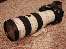 70-200mm F2.8 lens with 2x extender